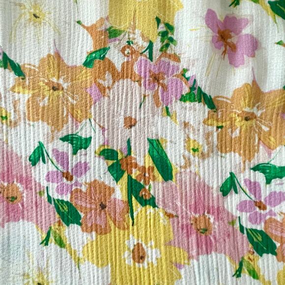 Rachel Zoe Pastel Floral Midi Skirt Women S/M Smocked Waist Cottagecore Boho - Picture 6 of 8